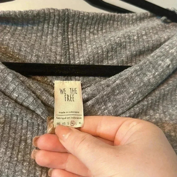 Free people gray londontown thermal long sleeve - Picture 3 of 4